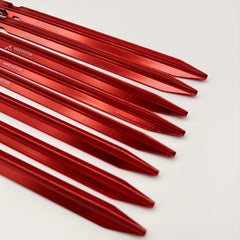 8pcs Aluminum Ground Nails Tent Stakes Reflective Rope Lightweight Tent Pegs