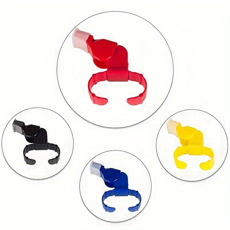 Referee Finger Whistle Football Training Equipment Safe Plastic Ring Whistle
