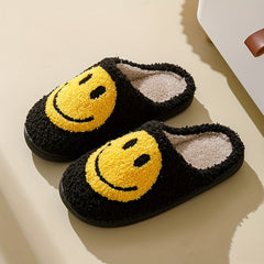 Women's Smile Face Slippers Soft & Comfy Non Slip House Shoes