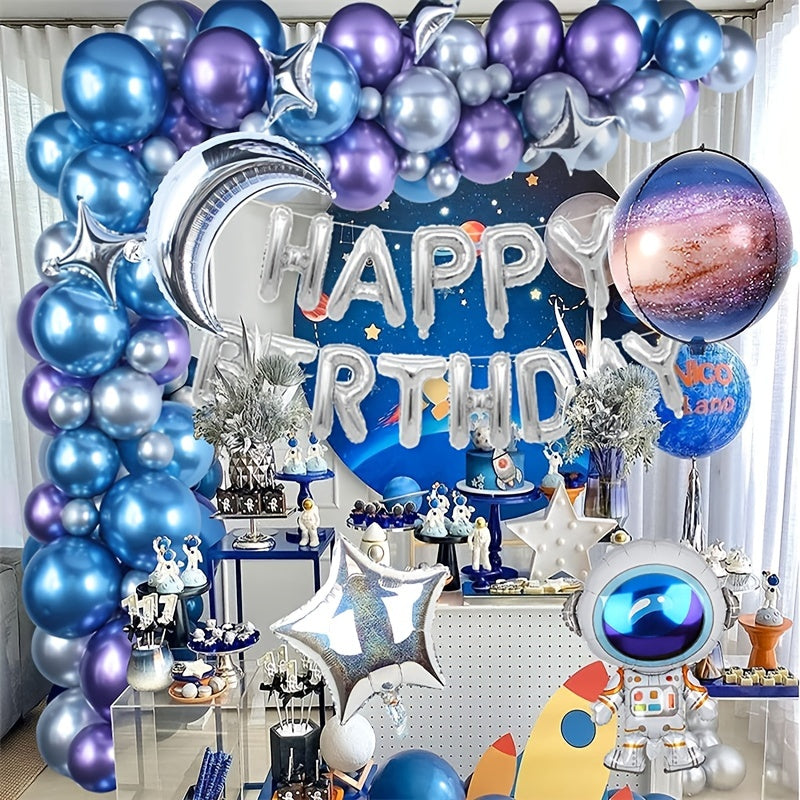 Outer Space Birthday Party Balloon Wreath Arch Kit