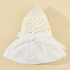 Mesh Hollow Lace Sun Hat Wide Brim Casual Beach Travel Bucket Hat