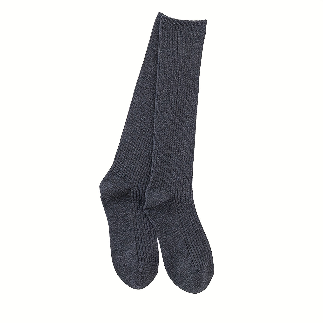 Solid Calf Socks Comfy All match Knee High Socks Women's Stockings