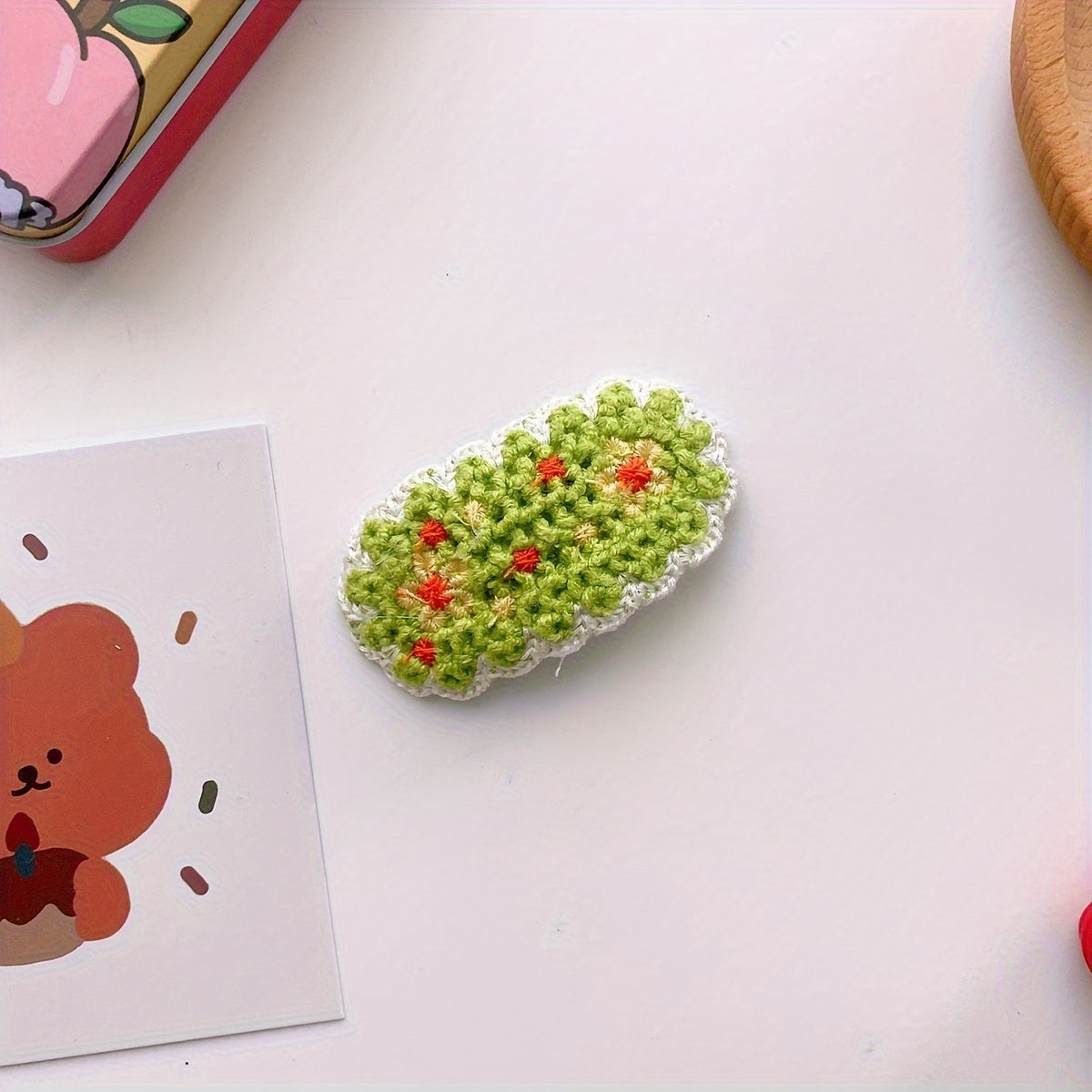 Autumn Winter Lace Hairpin Heart Flower Hair Clip