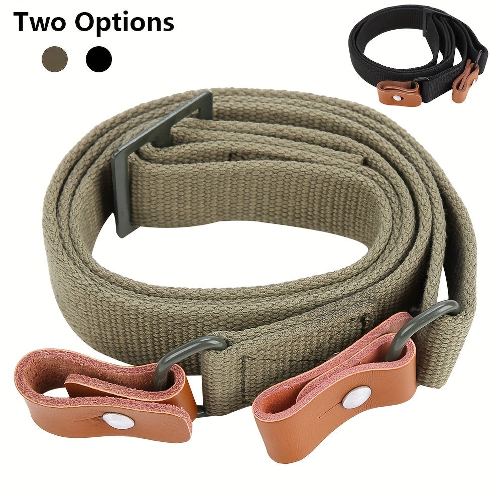 Adjustable 2 Point Strap Rope Cowhide Leather Belt Strap