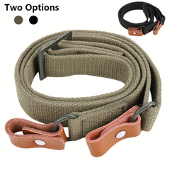 Adjustable 2 Point Strap Rope Cowhide Leather Belt Strap
