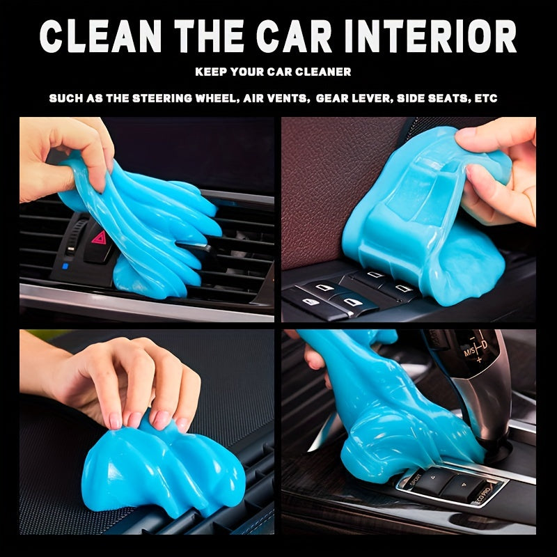 Car Cleaning Gel 160g with Coasters, Dust Removal for Air Vent Interior