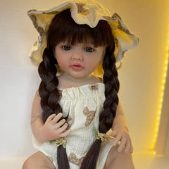22in Full Vinyl Body Doll Reborn Kids Lifelike Girl Princess