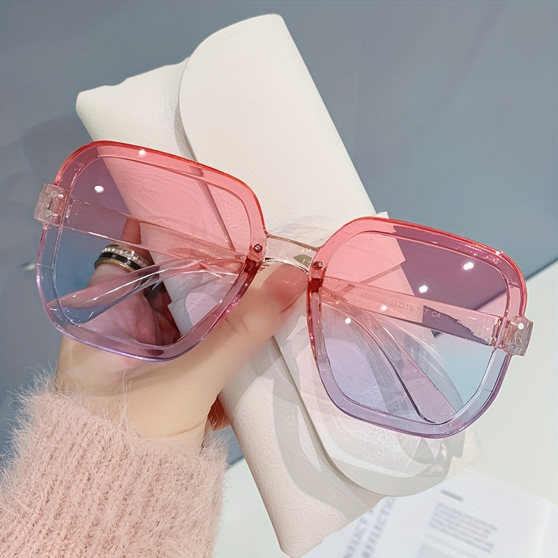 Square Block Frame Sunglasses UV400