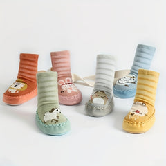 Baby Toddler Cartoon Animals Shoe Socks Dot Glue Floor Socks