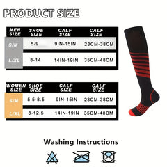 6 Pairs of Non-Slip Compression Thigh Socks for Fitness, Running, Cycling