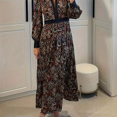 Women's V Neck Maxi Dress