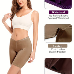 3pcs Seamless Boyshort Panties Soft & Comfortable Stretch Panties