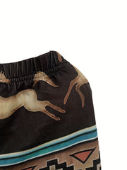 Graphic Print Skinny Leggings Casual High Waist Leggings