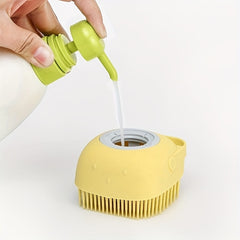 Pet Bath Brush & Shampoo Dispenser for Dogs & Cats Grooming Tool