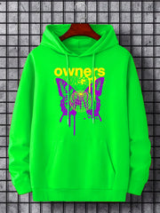 Men's Casual Butterfly Print Hooded Sweatshirt