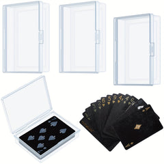3pcs Clear Playing Card Case for Organization & Protection