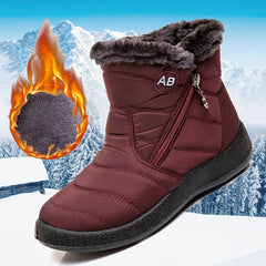 Fleece-Lined Ankle Snow Boots for Women
