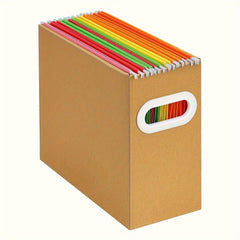 3pcs Durable Office Document Storage Box Organizer Space Saving