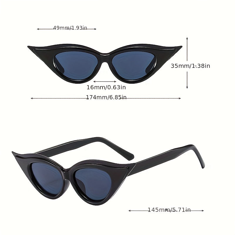 Y2K Cat Eye Sunglasses UV400 Block Shades