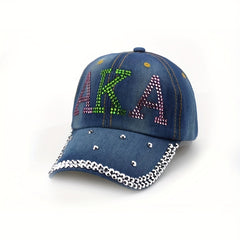Unisex Sunshade Baseball Cap with Artificial Diamond