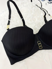 Solid T Shirt Bra Comfy & Breathable Push Up Bra Women's Lingerie