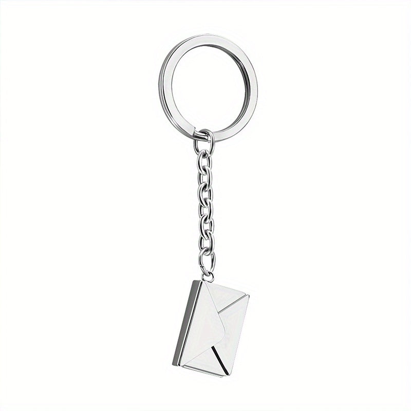 Personalized Engraved Envelope Pendant Keychain