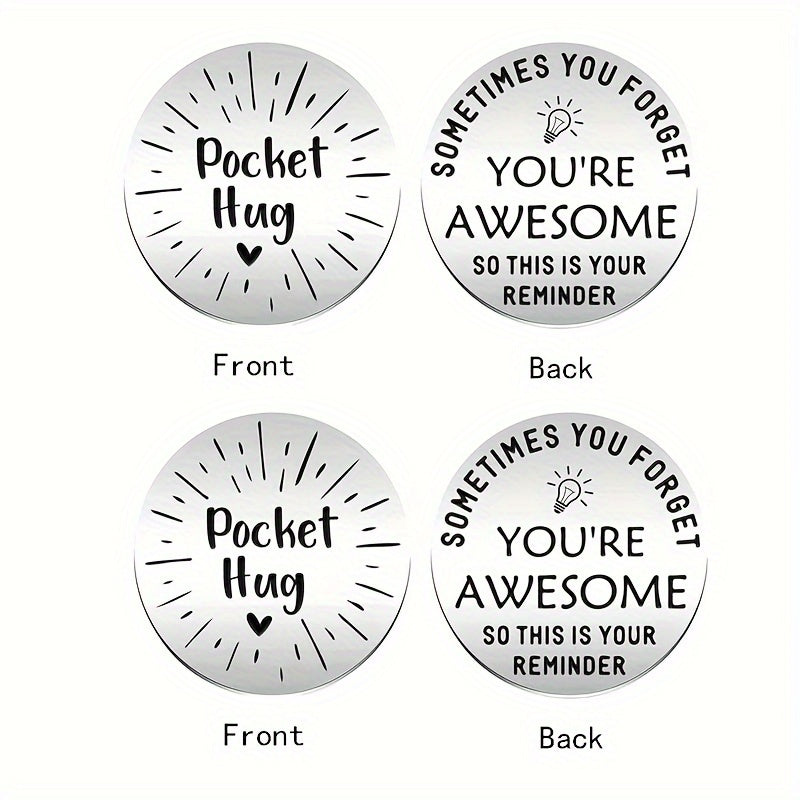 You're Awesome Appreciation Gift - Pocket Hug Token Double Sided Coin