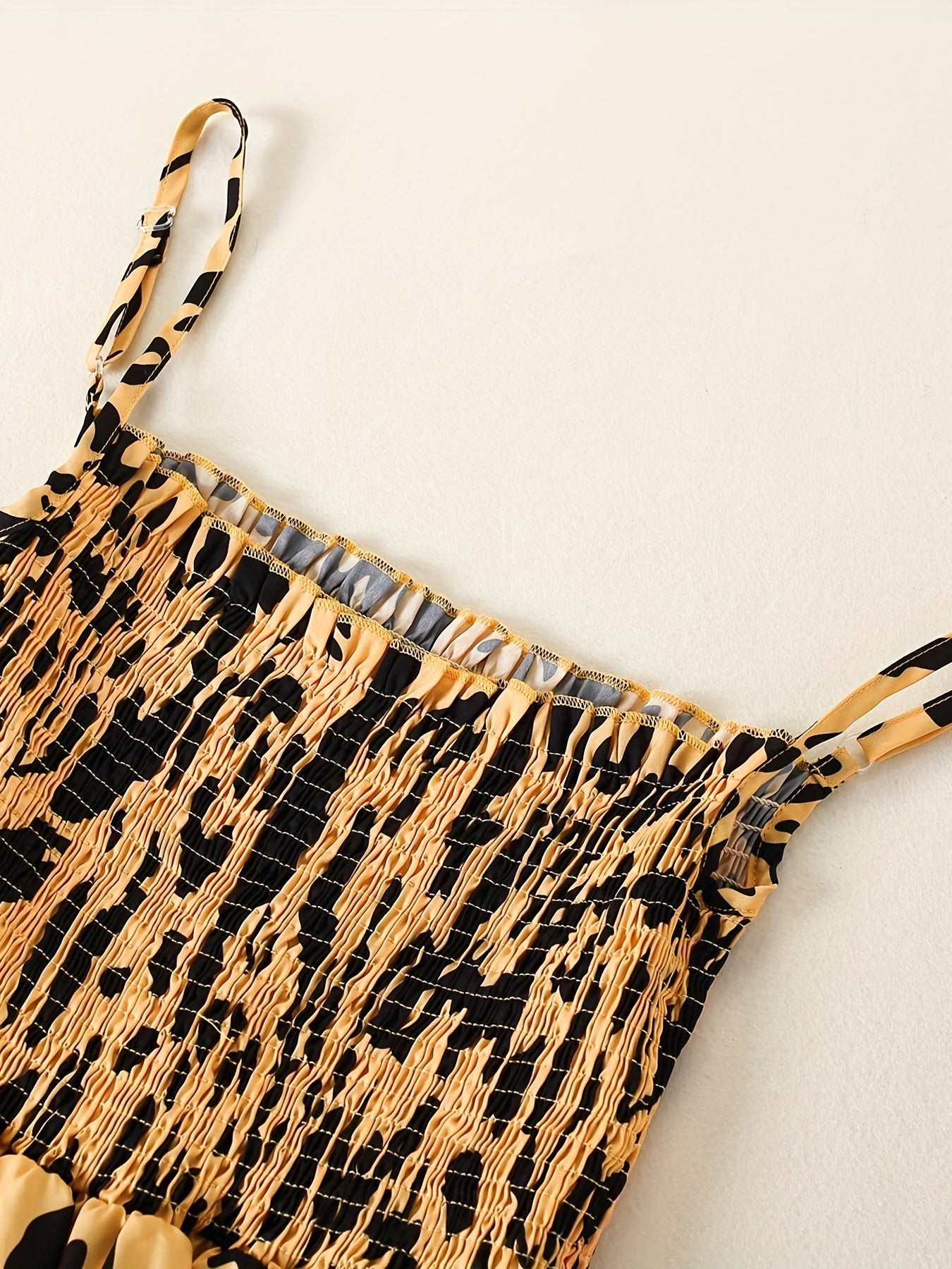 Leopard Print Long Dress for Mom and Me Parent Child Outfit