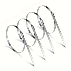100pcs 304 Stainless Steel Zip Ties Multifunctional Heavy Duty Cable Ties