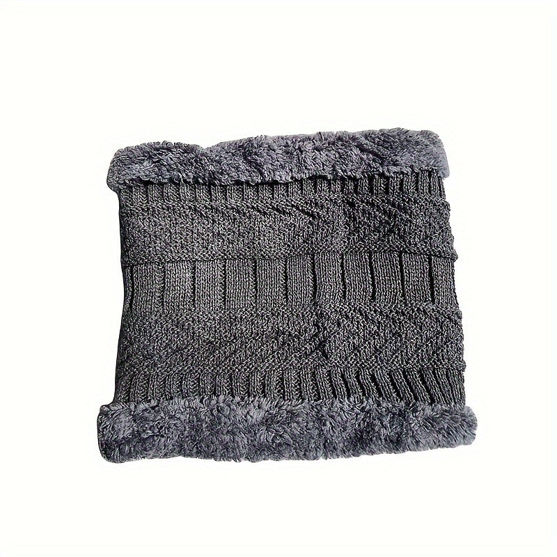 Velvet Winter Beanie Hat & Scarf Set for Men and Women