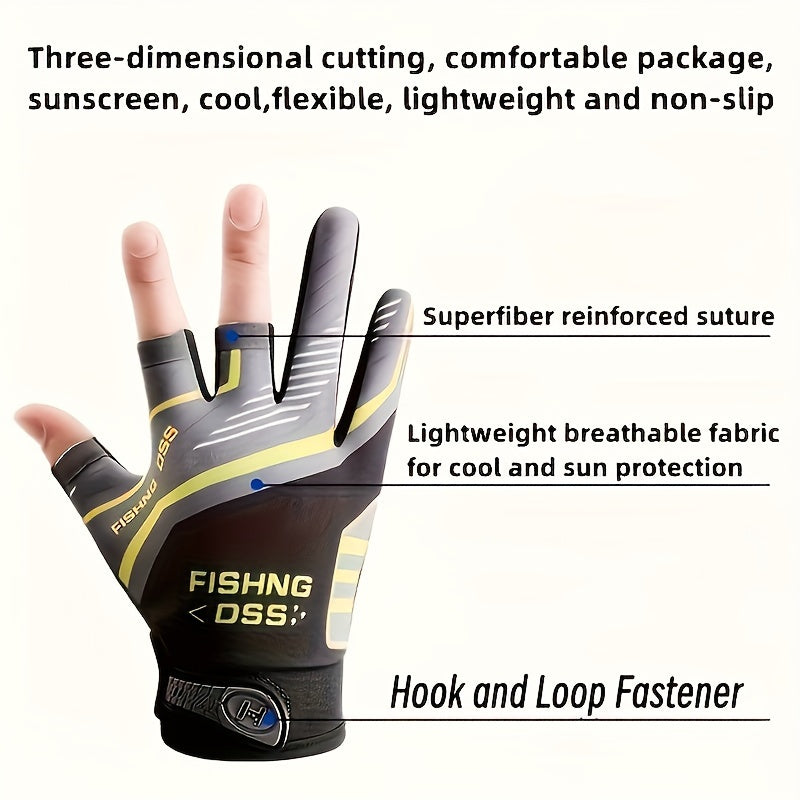 Breathable Fishing Gloves Anti Skid Gloves UV Protection Men Women Outdoor