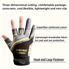 Breathable Fishing Gloves Anti Skid Gloves UV Protection Men Women Outdoor