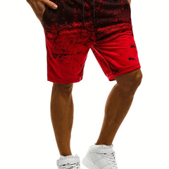 Men's Sports Red Shorts Casual Running Shorts