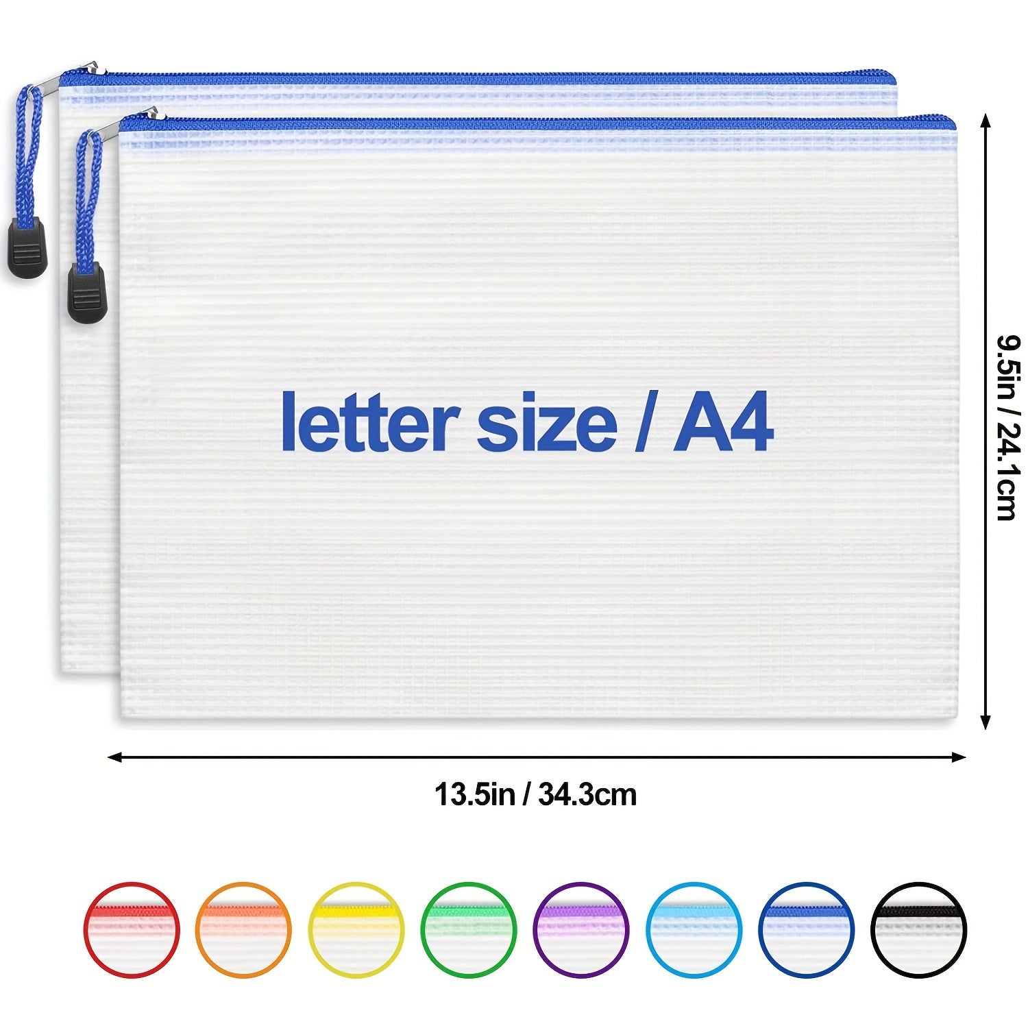 Mesh Zipper Bag for Organizing Puzzle Bags, Letters A4s, School Supplies