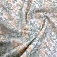 Mesh Sequin Embroidery Lace Fabric for DIY Hanfu Dress