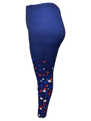 Star Print High Rise Leggings