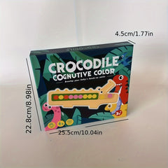 Wooden Crocodile Matching Puzzle Game Educational Toy for Toddlers
