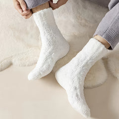 6 Pairs Winter Soft Warm Crew Socks Thick Fluffy Breathable Sweat Wicking Socks