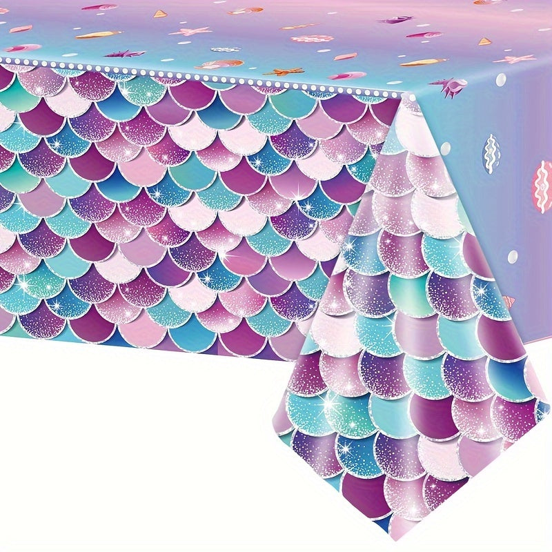 Mermaids Tablecloth Under The Sea Plastic Table Cover