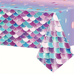 Mermaids Tablecloth Under The Sea Plastic Table Cover