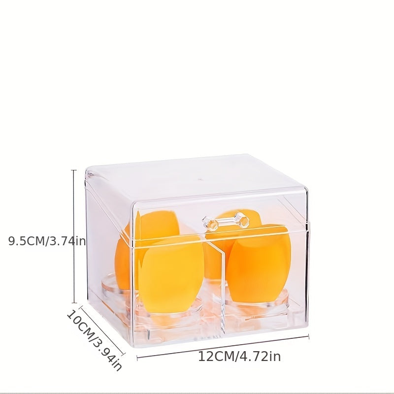 Clear Makeup Organizer with Lid Dustproof Holder