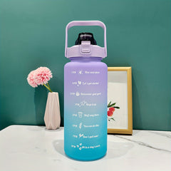 Gradient Sports Water Cup 2000ml Portable Leakproof Bottle With Time Marker