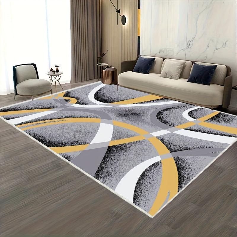 Large Modern Geometric Area Rug with Anti-slip Backing - 5.90 x 8.53ft