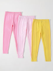 Toddler Girls 3pc Ribbed Knit Leggings Set
