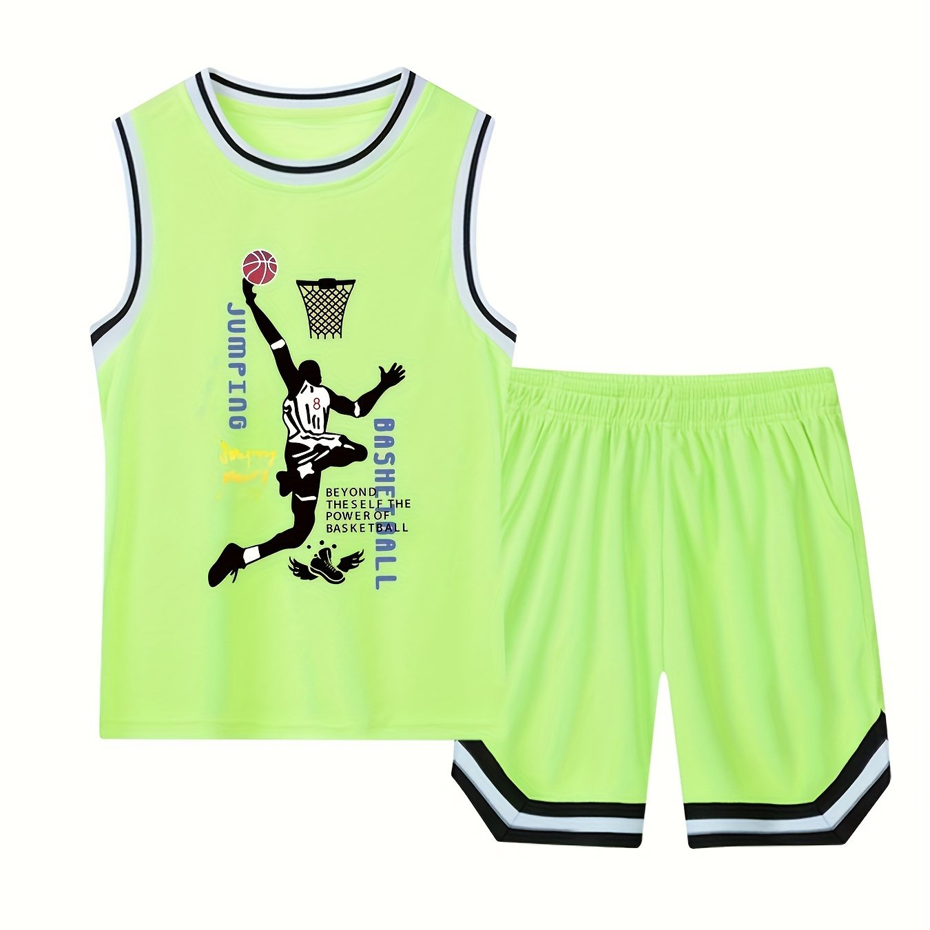 Youth Basketball Tank Top & Shorts Set for Summer Training