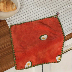 Embroidered Square Towel Hangable Absorbent Towel Skin Friendly Soft Square