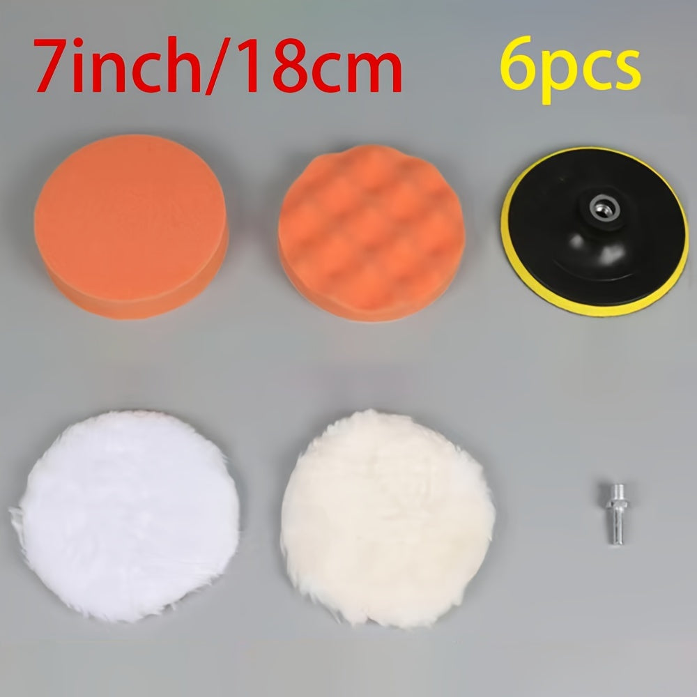6pcs Car Polishing Set for Grinding and Car Beauty Care Small Tools