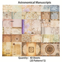 40 Sheets Vintage Scrapbook Paper for Junk Journaling Retro Notebook