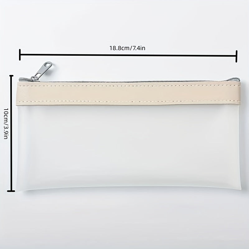 Frosted Pencil Case Transparent Large Capacity Stationery Bag