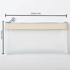 Frosted Pencil Case Transparent Large Capacity Stationery Bag